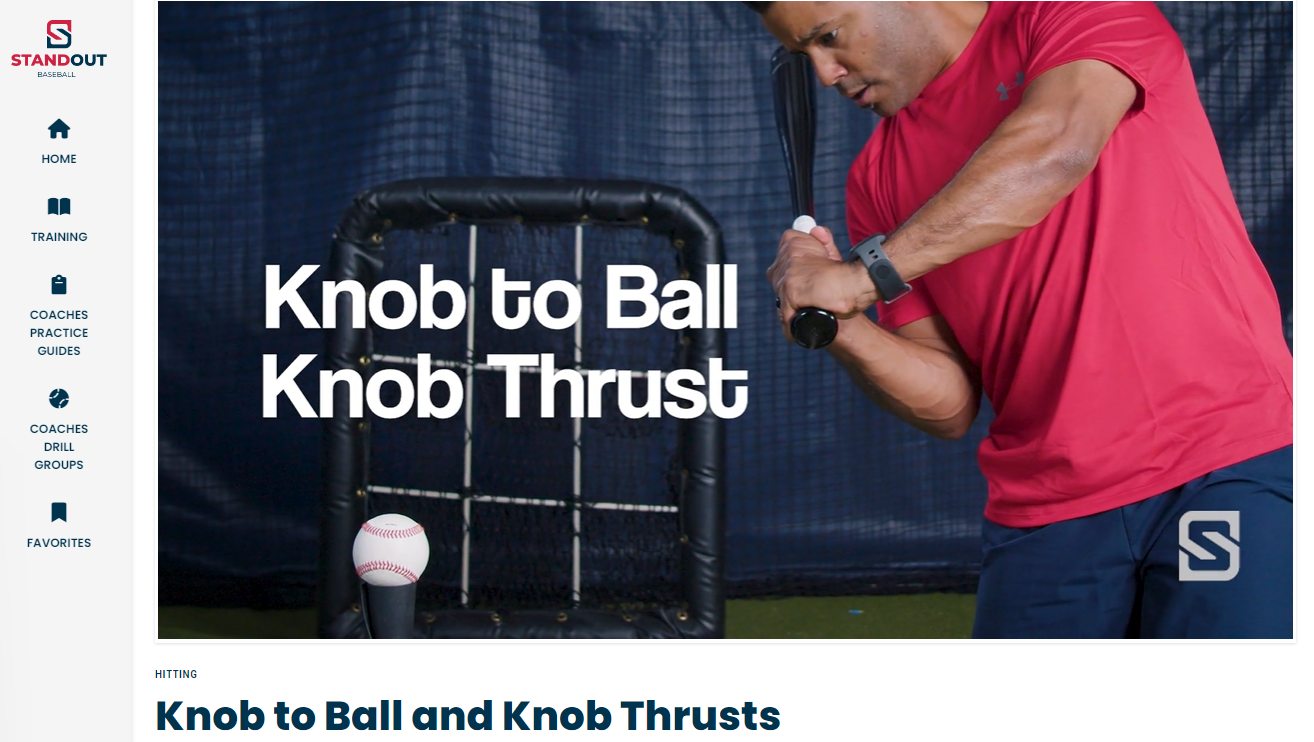 My Favorite Baseball Hitting Drill- The Knob Thrust
